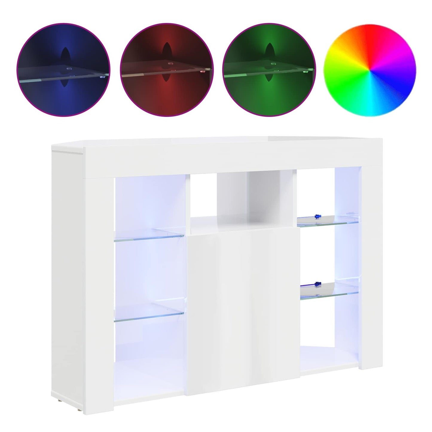 vidaXL Γωνιακός LED Τηλεοπτικός Κάμπινγκ 100x40x68εκ.