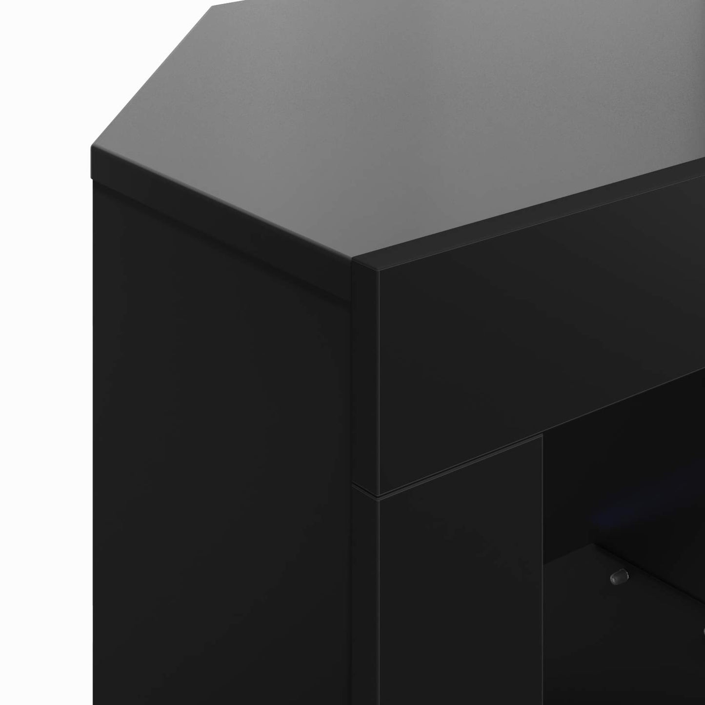 vidaXL Γωνιακός LED Τηλεοπτικός Κάμπινγκ Μαύρο 100 x 40 x 50 cm