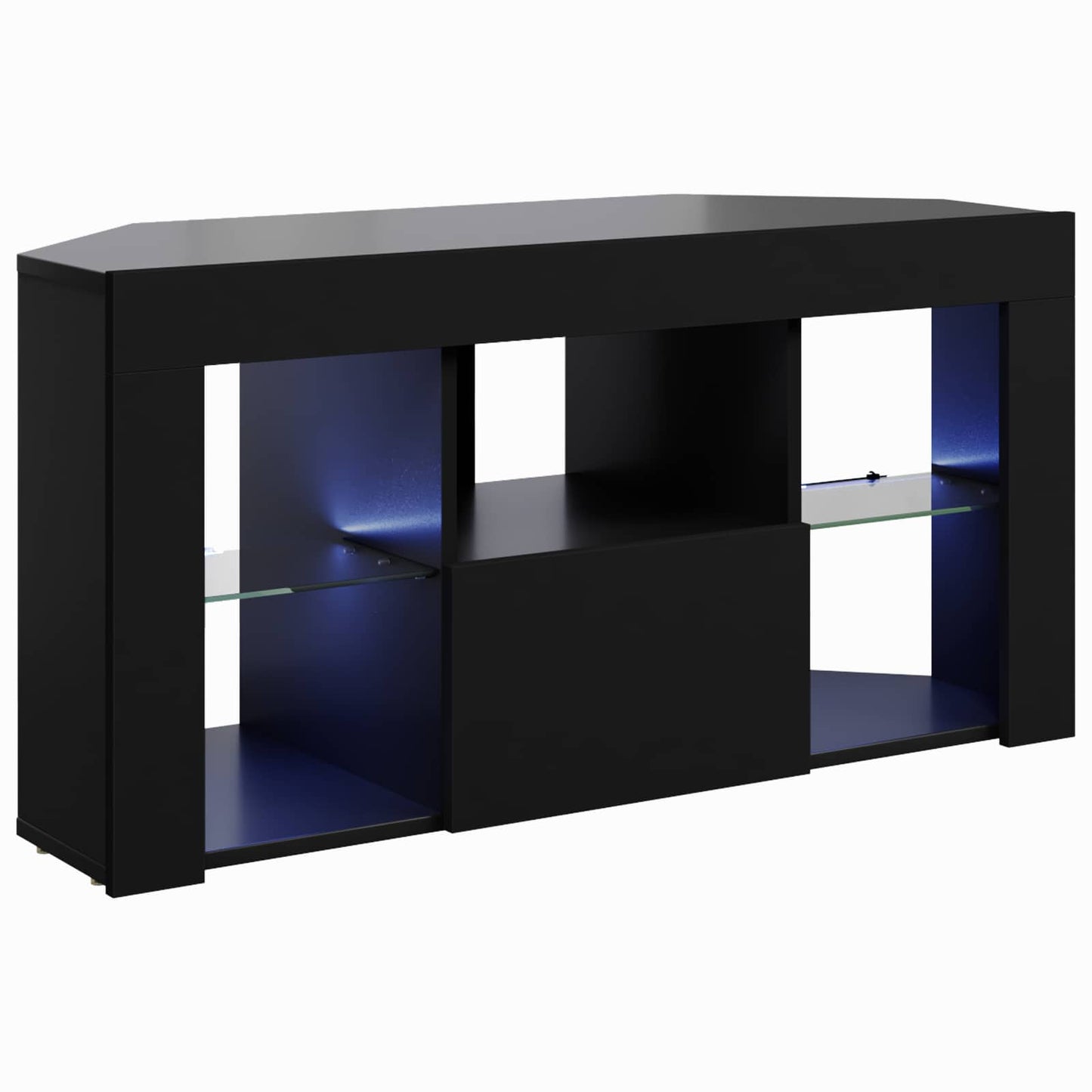 vidaXL Γωνιακός LED Τηλεοπτικός Κάμπινγκ Μαύρο 100 x 40 x 50 cm