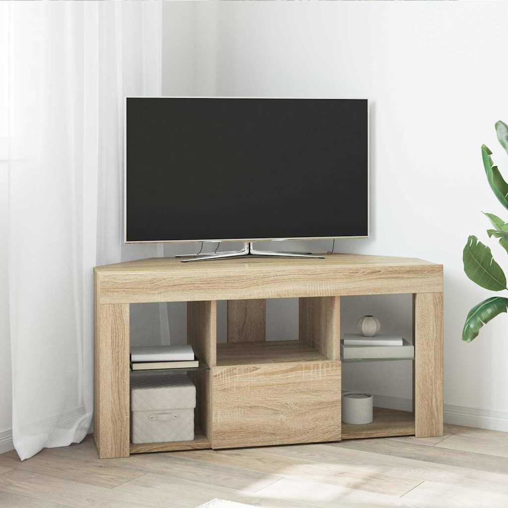 vidaXL Γωνιακός LED Τηλεοπτικός Κάμπινγκ 100 x 40 x 50 cm Δρύς Sonoma