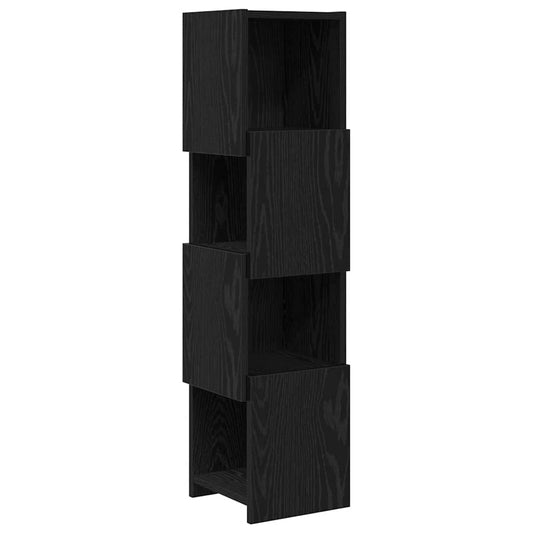 vidaXL Γωνιακό Ντουλάπι Μαύρη Οξυά 25,5x25x102εκ Επεξεργασμένο ξύλο
