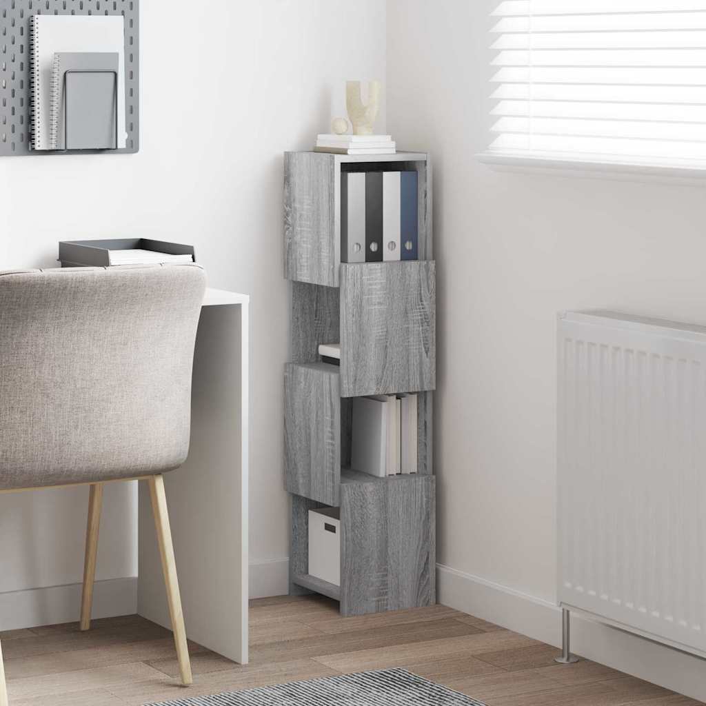 vidaXL Γωνιακό Ντουλάπι Γκρίζο Σονομα 25,5x25x102εκ Επεξεργασμένο ξύλο
