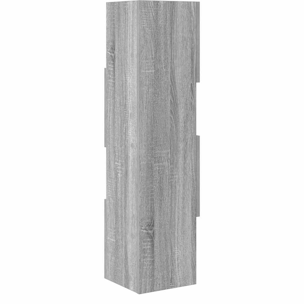 vidaXL Γωνιακό Ντουλάπι Γκρίζο Σονομα 25,5x25x102εκ Επεξεργασμένο ξύλο