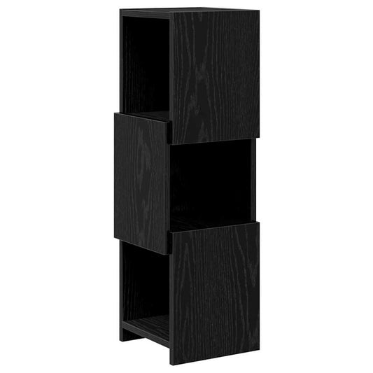 vidaXL Γωνιακό Ντουλάπι Μαύρη Οξυά 25,5x25x80εκ Επεξεργασμένο ξύλο