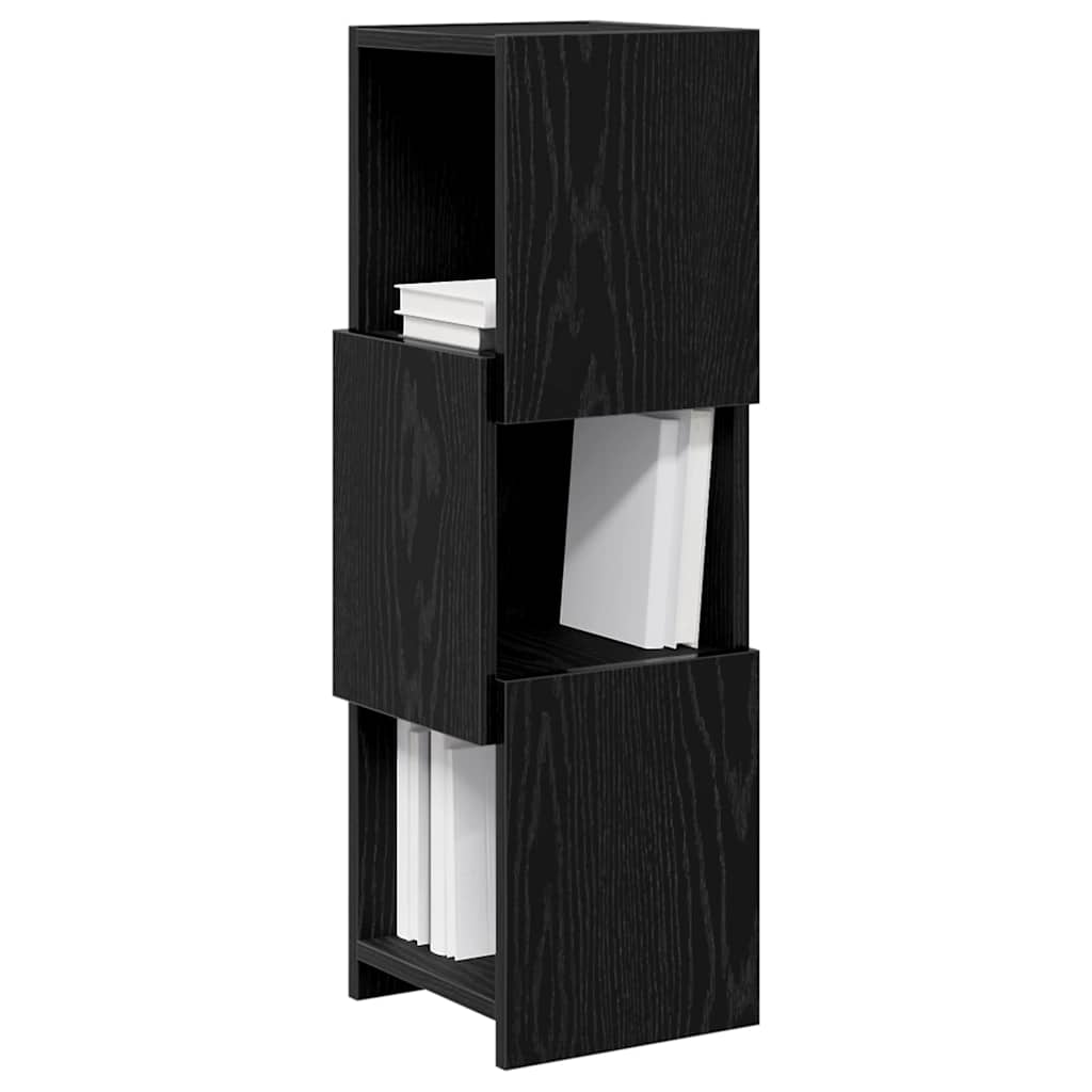 vidaXL Γωνιακό Ντουλάπι Μαύρη Οξυά 25,5x25x80εκ Επεξεργασμένο ξύλο