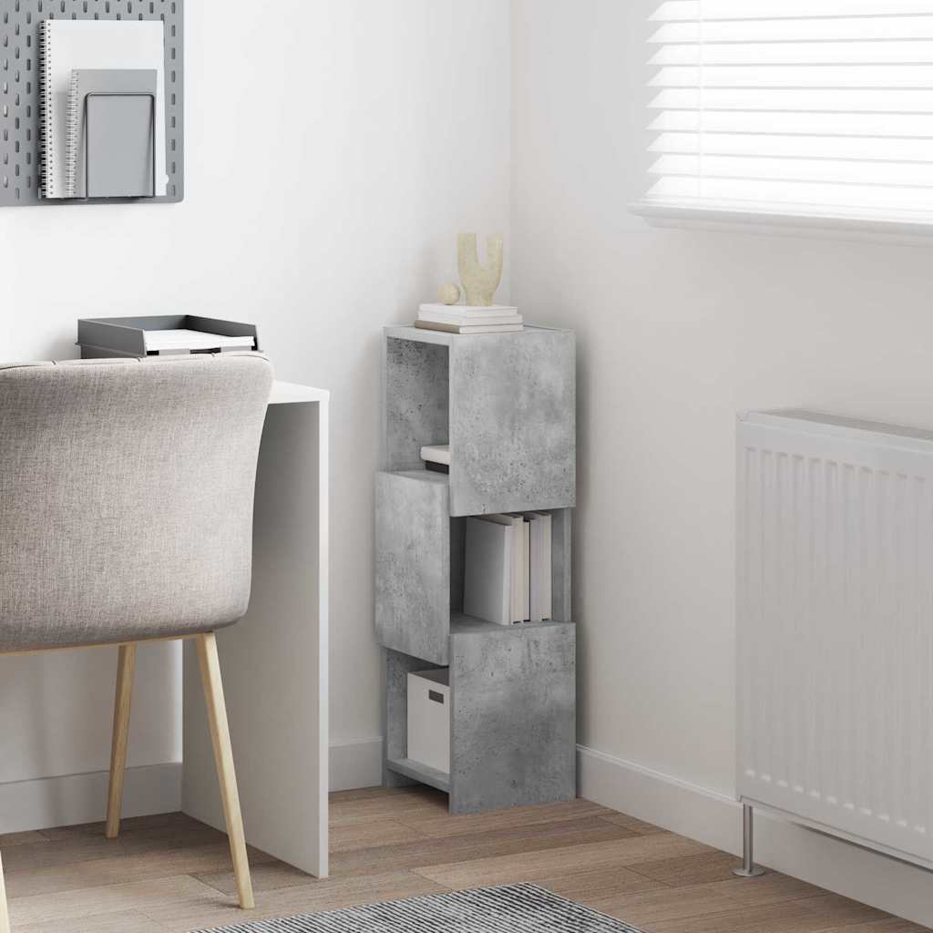 vidaXL Γωνιακό Ντουλάπι Σκυρόδεμα Γκρι 25,5x25x80εκ Επεξεργασμένο ξύλο