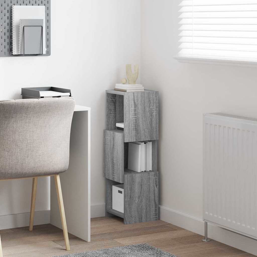 vidaXL Γωνιακό Ντουλάπι Γκρίζο Σονομα 25,5x25x80εκ Επεξεργασμένο ξύλο