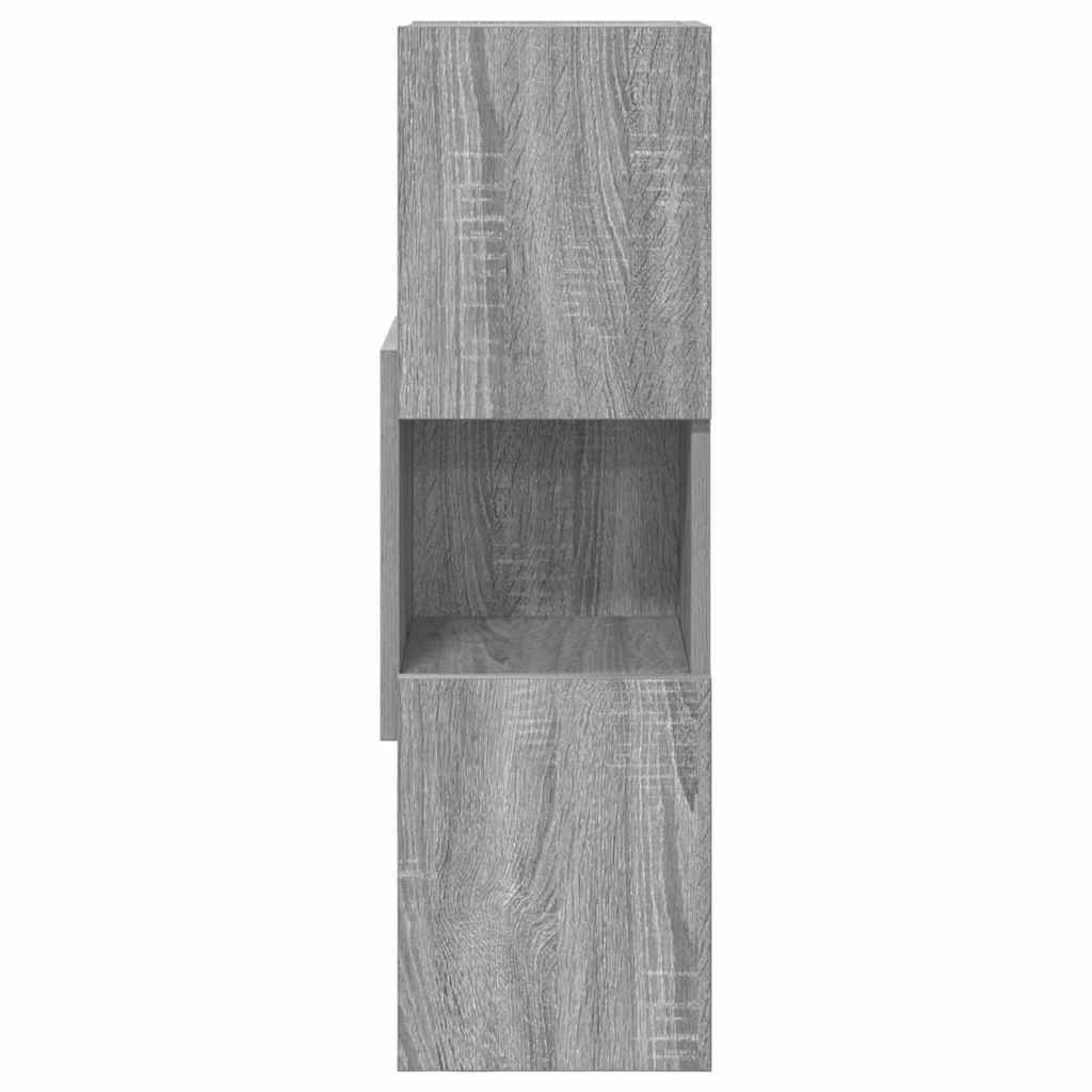 vidaXL Γωνιακό Ντουλάπι Γκρίζο Σονομα 25,5x25x80εκ Επεξεργασμένο ξύλο