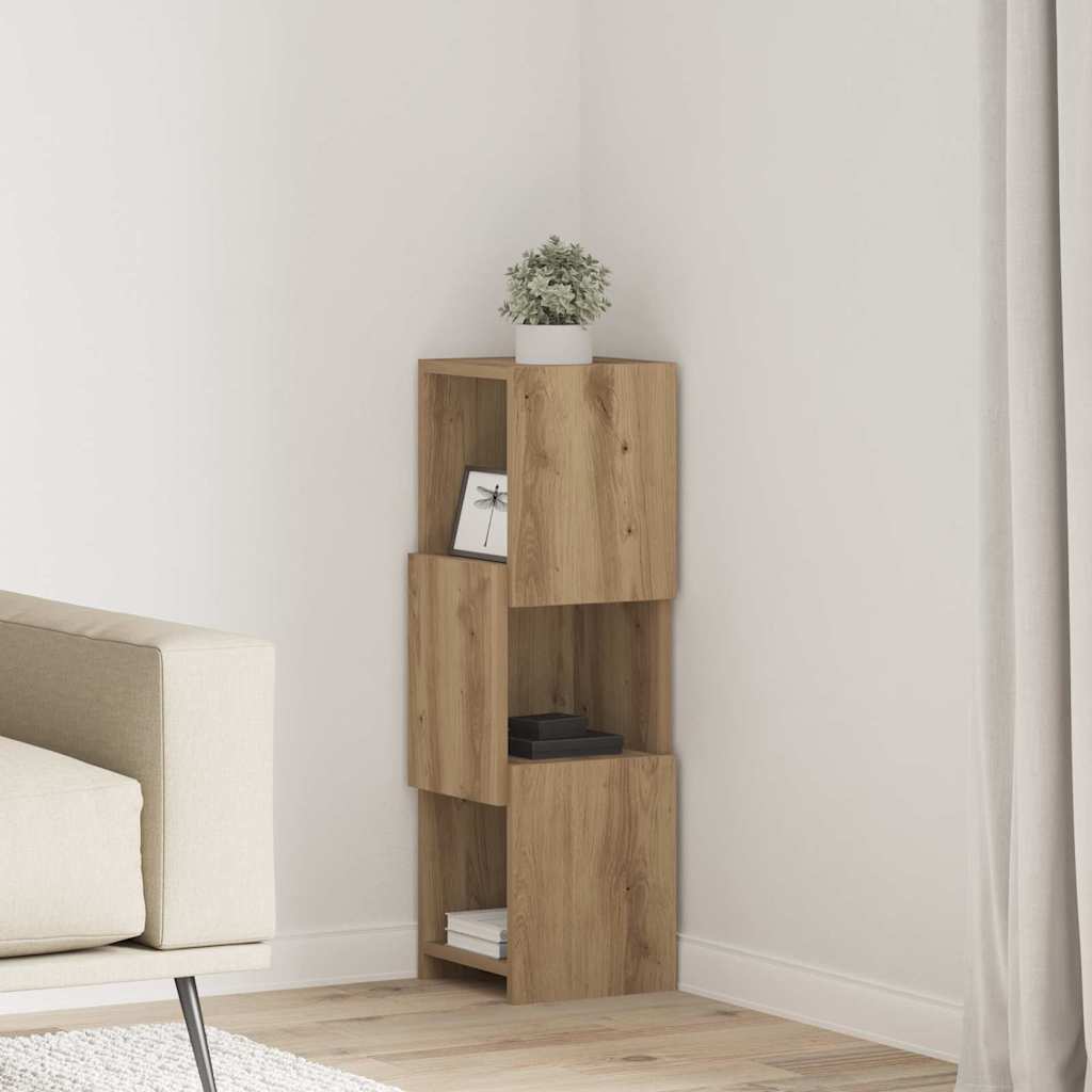 vidaXL Γωνιακό Ντουλάπι Artisan Oak 25,5x25x80εκ Επεξεργασμένο ξύλο