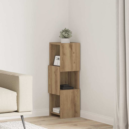 vidaXL Γωνιακό Ντουλάπι Artisan Oak 25,5x25x80εκ Επεξεργασμένο ξύλο