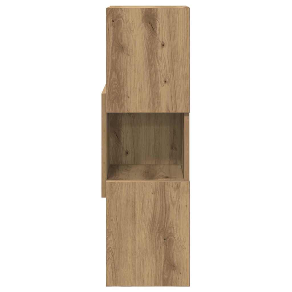 vidaXL Γωνιακό Ντουλάπι Artisan Oak 25,5x25x80εκ Επεξεργασμένο ξύλο