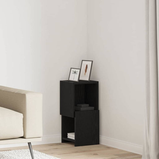 vidaXL Γωνιακό Ντουλάπι Μαύρη Οξυά 25,5x25x55εκ Επεξεργασμένο ξύλο