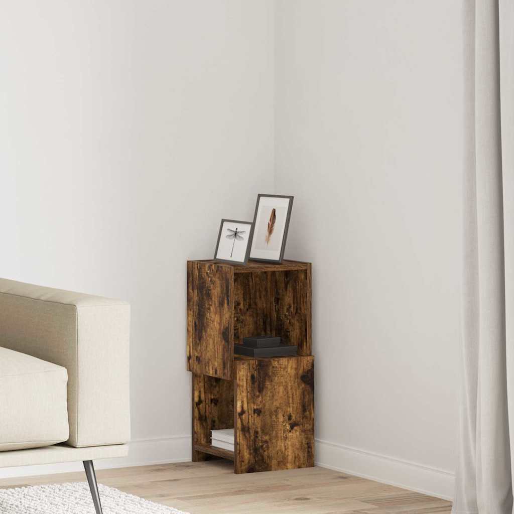 vidaXL Γωνιακό Ντουλάπι Καπνιστό Δρύς 25,5x25x55εκ Επεξεργασμένο ξύλο
