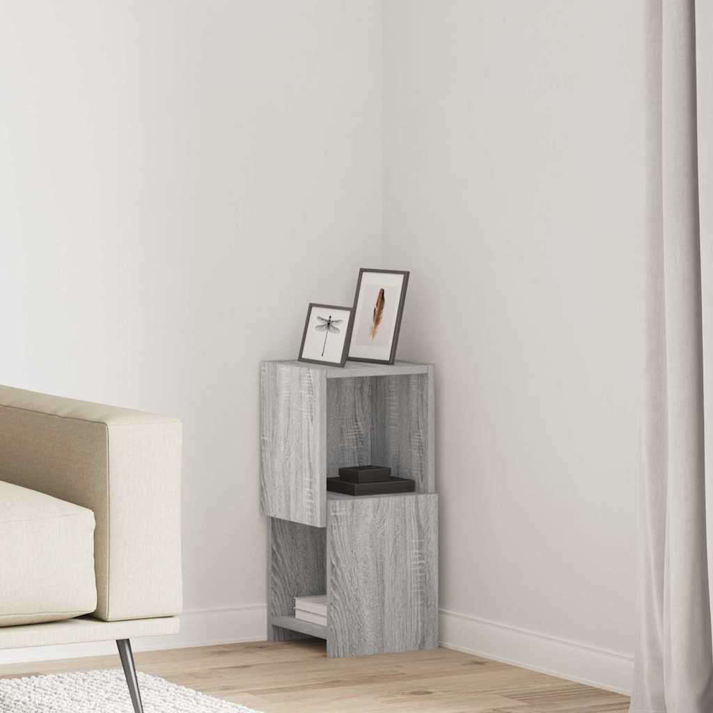 vidaXL Γωνιακό Ντουλάπι Γκρίζο Σονομα 25,5x25x55εκ Επεξεργασμένο ξύλο