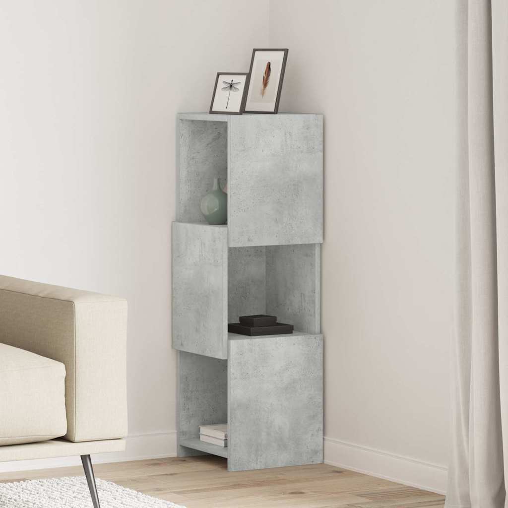 vidaXL Γωνιακό Ντουλάπι Σκυρόδεμα Γκρι 30,5x30x95εκ Επεξεργασμένο ξύλο