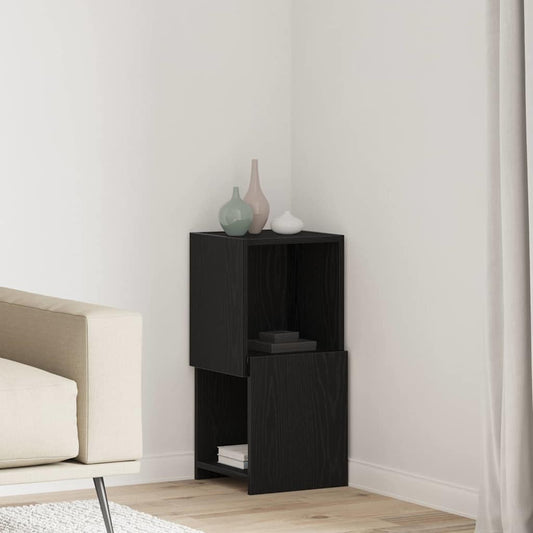 vidaXL Γωνιακό Ντουλάπι Μαύρη Οξυά 30,5x30x65εκ Επεξεργασμένο ξύλο