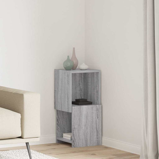 vidaXL Γωνιακό Ντουλάπι Γκρίζο Σονομα 30,5x30x65εκ Επεξεργασμένο ξύλο
