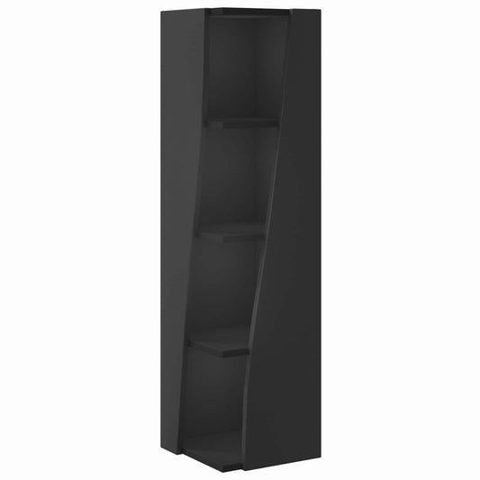 vidaXL Γωνιακό Ντουλάπι 27,5x27x102εκ Επεξεργασμένο Ξύλο Μαύρο