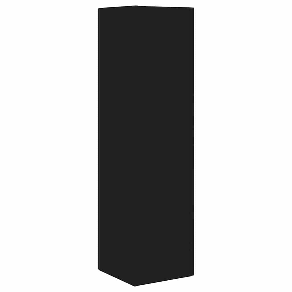 vidaXL Γωνιακό Ντουλάπι Μαύρο 27,5x27x102εκ Επεξεργασμένο ξύλο