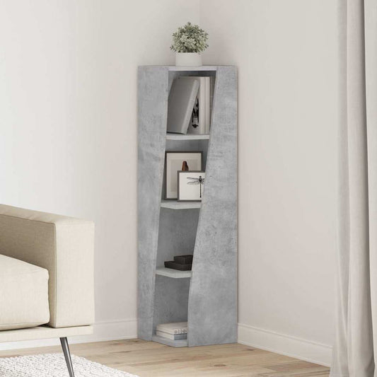 vidaXL Γωνιακό Ντουλάπι Σκυρόδεμα Γκρι 27,5x27x102εκ