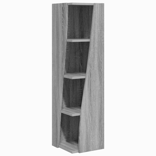 vidaXL Γωνιακό Ντουλάπι Γκρίζο Σονομα 27,5x27x102εκ Επεξεργασμένο ξύλο