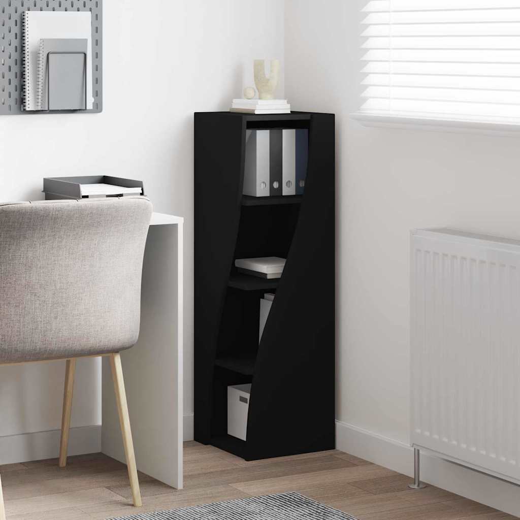 vidaXL Γωνιακό Ντουλάπι Μαύρο 32x32x102εκ Επεξεργασμένο ξύλο