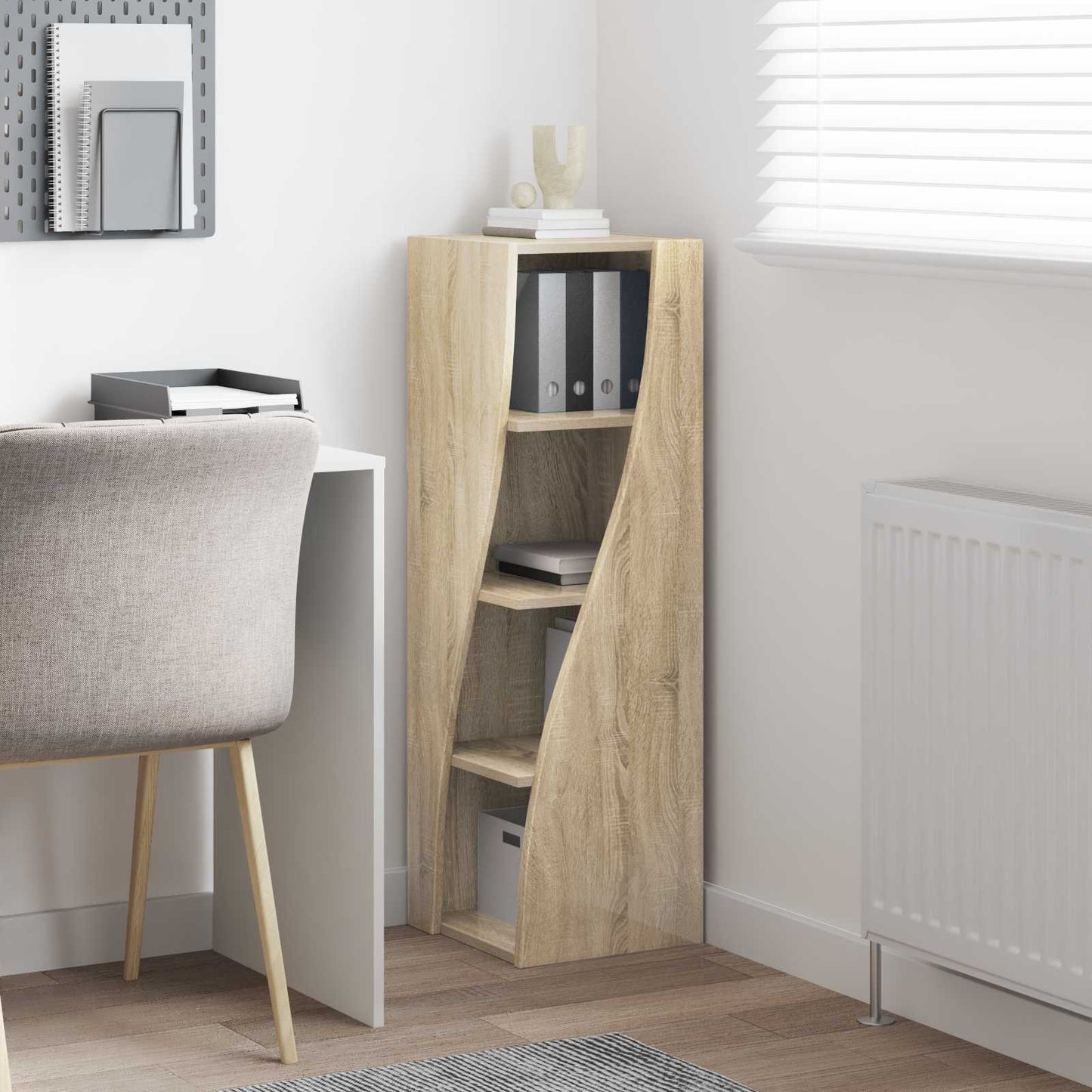 vidaXL Γωνιακό Ντουλάπι 32x32x102εκ Επεξεργασμένο Ξύλο Δρύς Sonoma