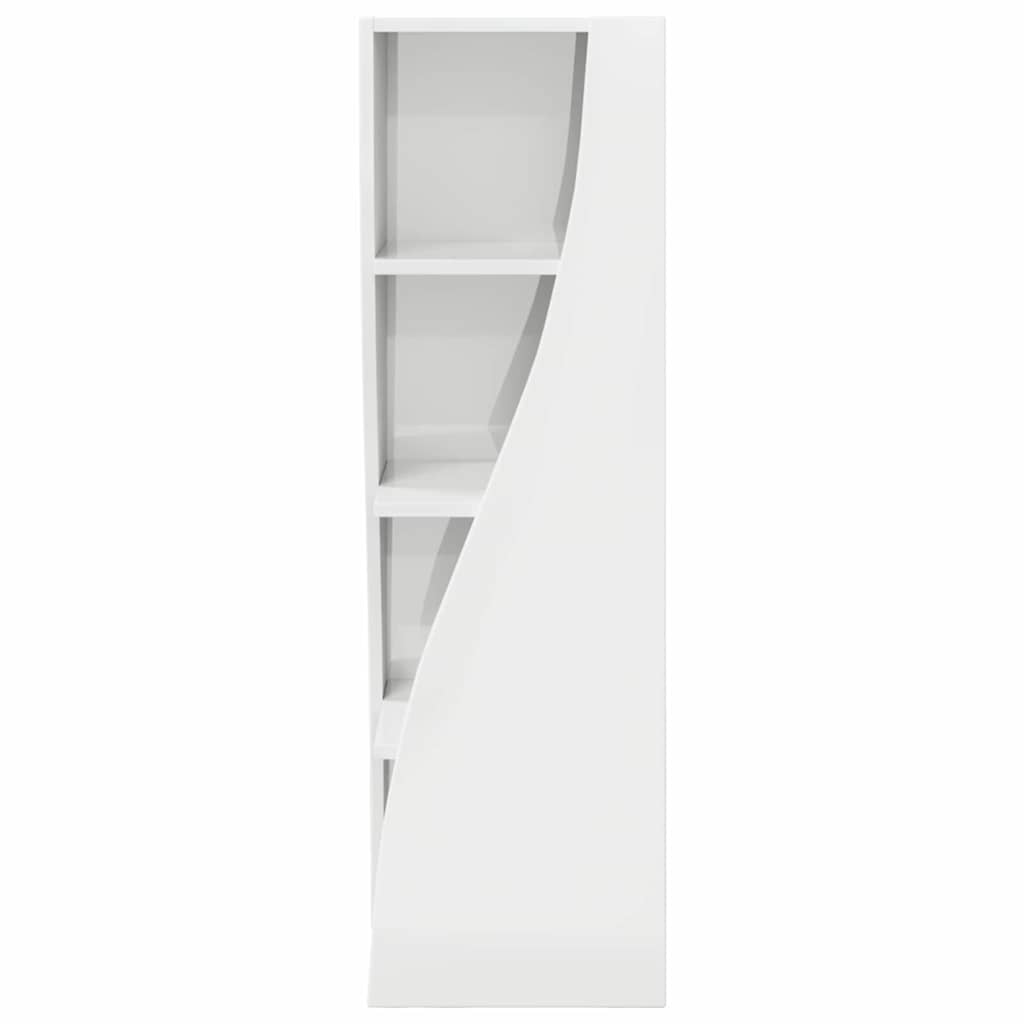 vidaXL Γωνιακό Ντουλάπι Υψηλής γυαλάδας λευκό 32x32x102εκ