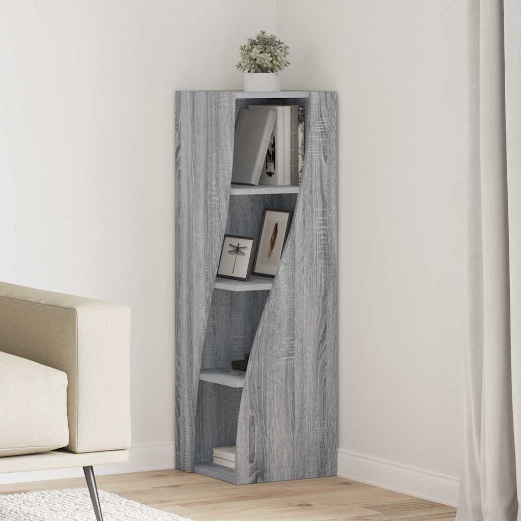 vidaXL Γωνιακό Ντουλάπι Γκρίζο Σονομα 32x32x102εκ Επεξεργασμένο ξύλο