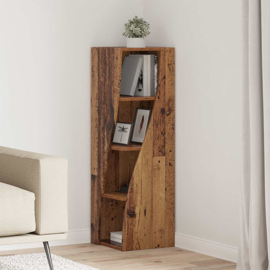 vidaXL Γωνιακό Ντουλάπι 32x32x102εκ Επεξεργασμένο Ξύλο Παλιό ξύλο