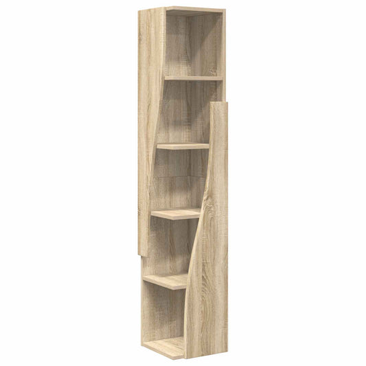 vidaXL Γωνιακό Ντουλάπι 27,5x27x140εκ Επεξεργασμένο Ξύλο Δρύς Sonoma