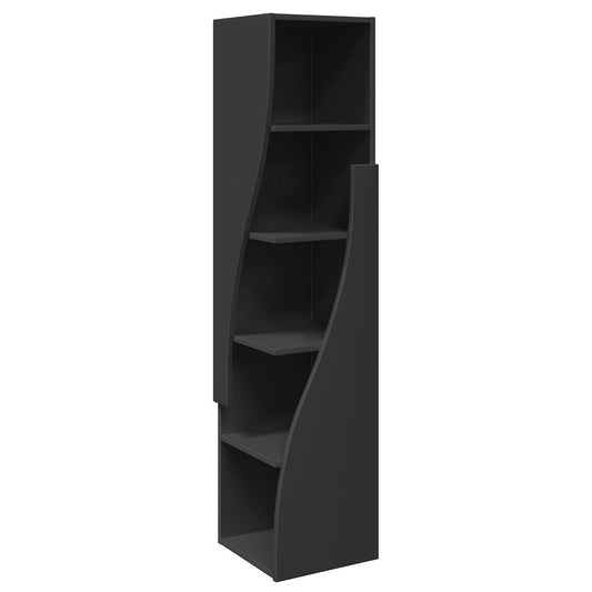 vidaXL Γωνιακό Ντουλάπι 32x32x140εκ Επεξεργασμένο Ξύλο Μαύρο