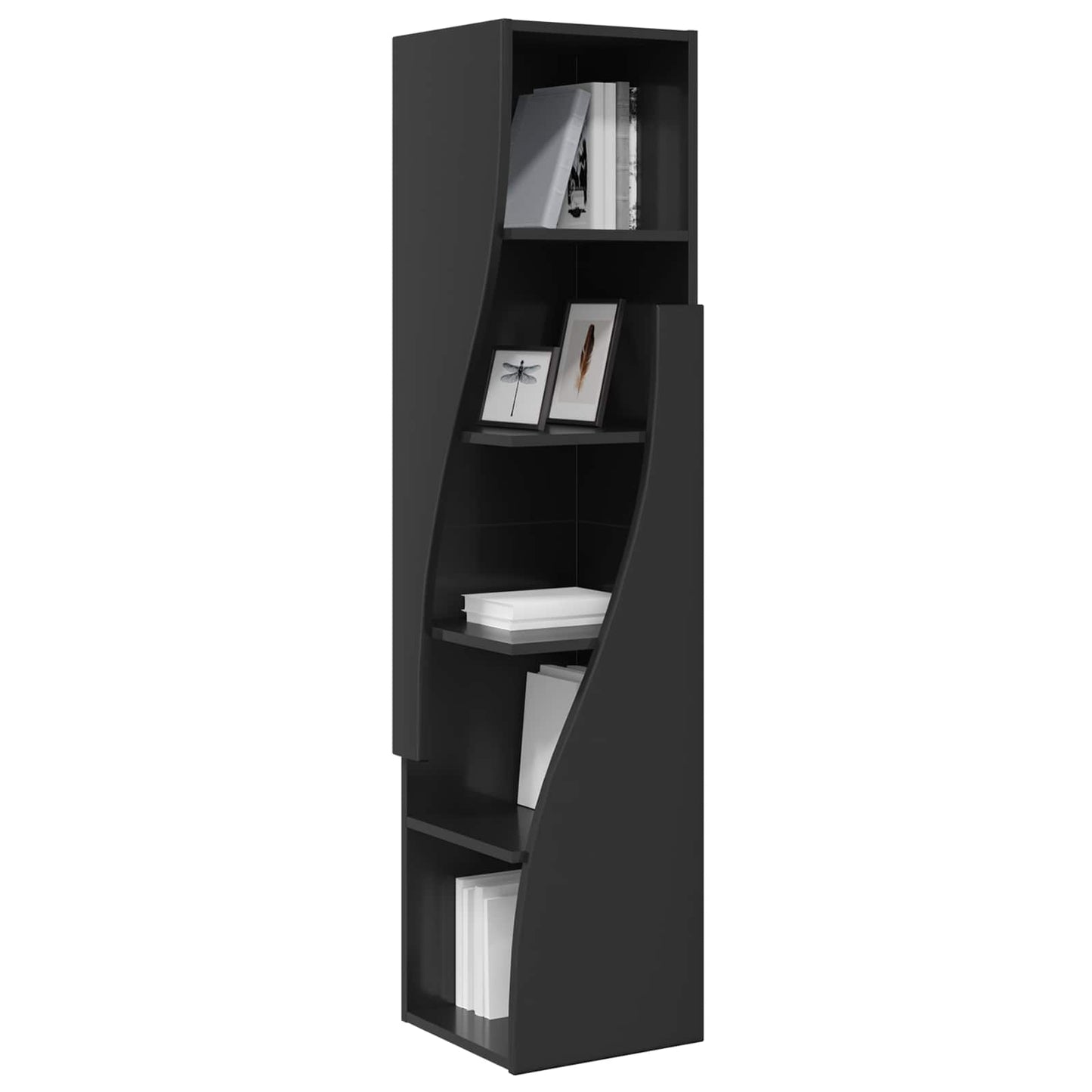 vidaXL Γωνιακό Ντουλάπι 32x32x140εκ Επεξεργασμένο Ξύλο Μαύρο