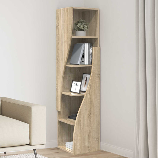 vidaXL Γωνιακό Ντουλάπι 32x32x140εκ Επεξεργασμένο Ξύλο Δρύς Sonoma