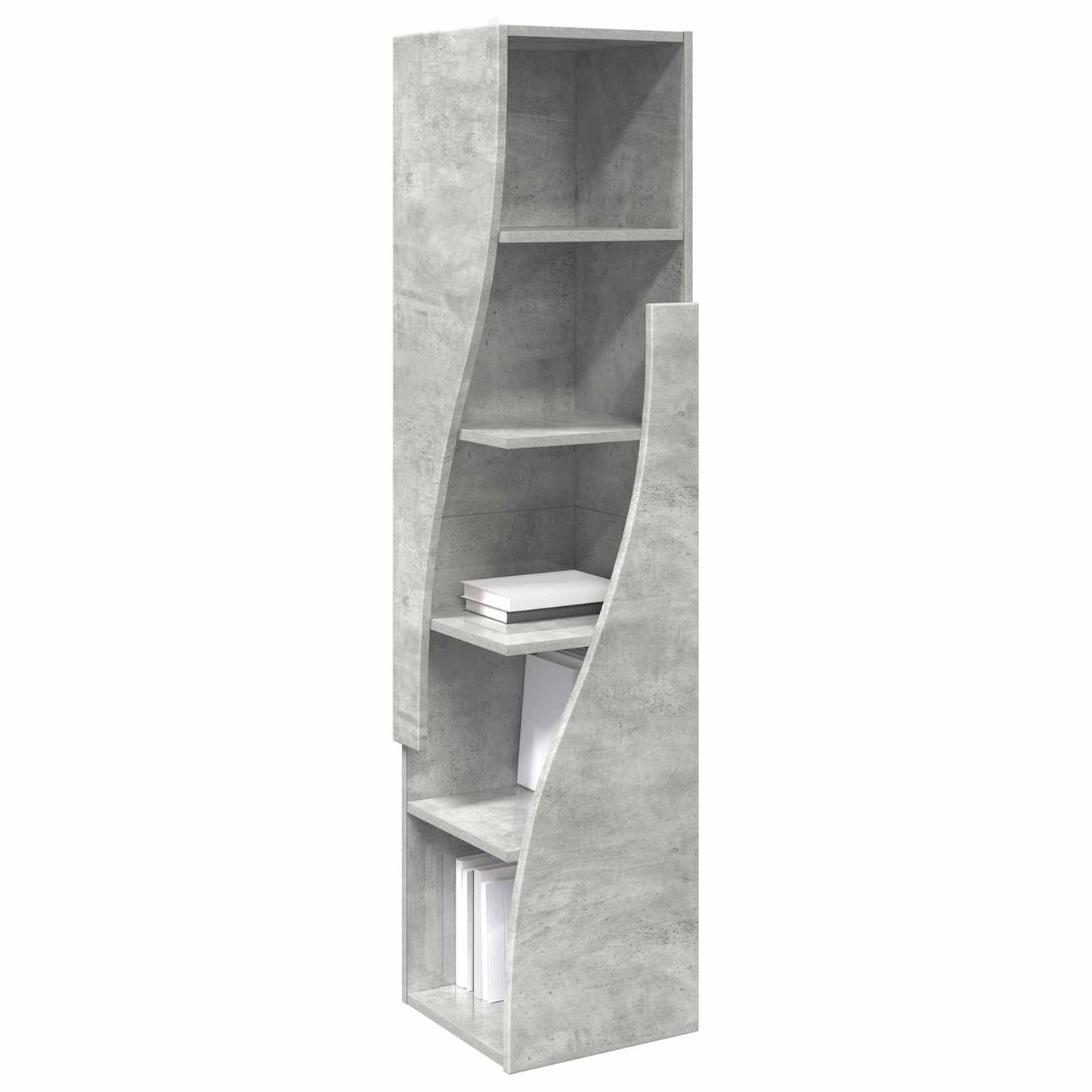 vidaXL Γωνιακό Ντουλάπι 32x32x140εκ Επεξεργασμένο Ξύλο Σκυρόδεμα Γκρι