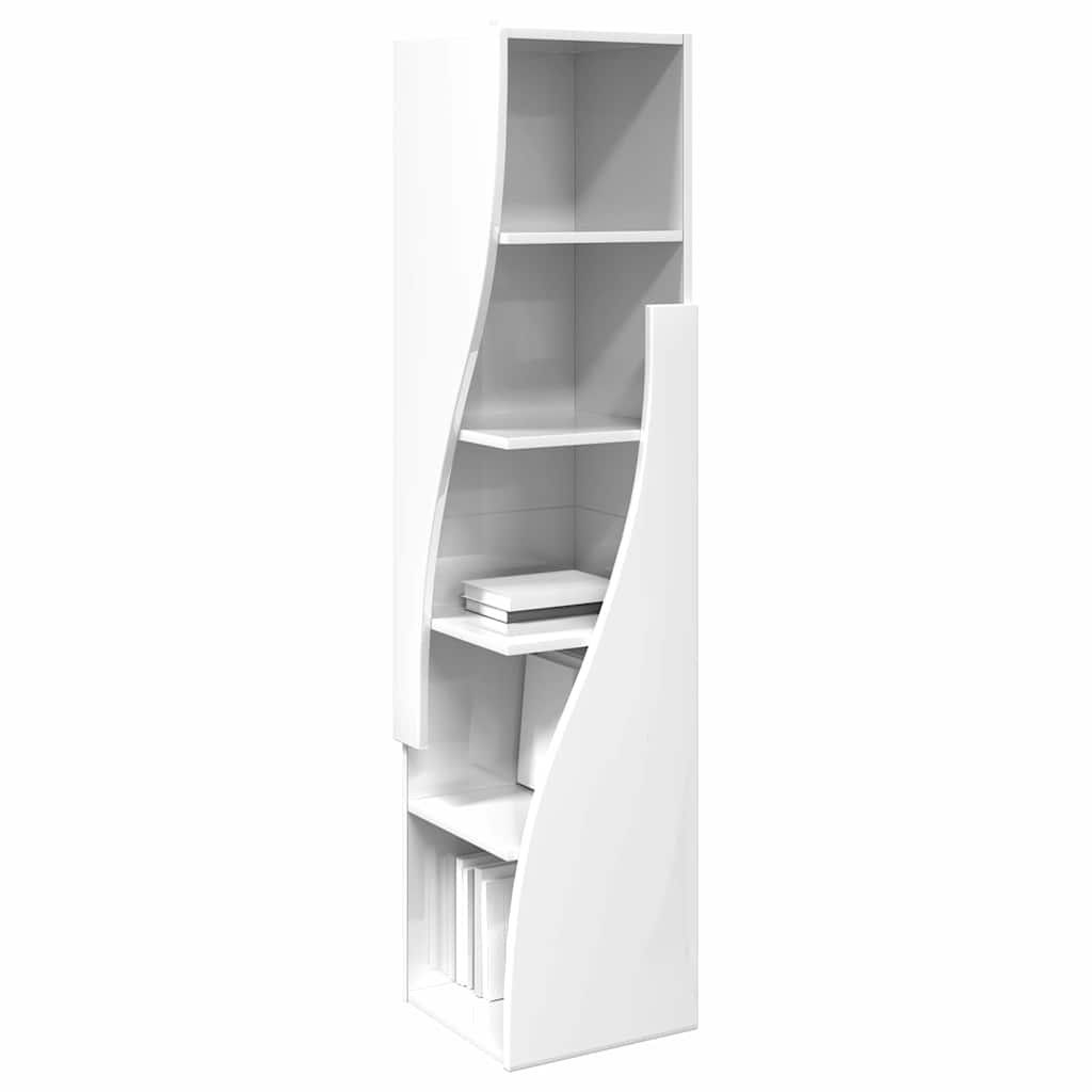 vidaXL Γωνιακό Ντουλάπι Υψηλής γυαλάδας λευκό 32x32x140εκ