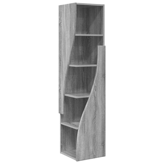 vidaXL Γωνιακό Ντουλάπι 32x32x140εκ Επεξεργασμένο Ξύλο Γκρίζο Σονομα