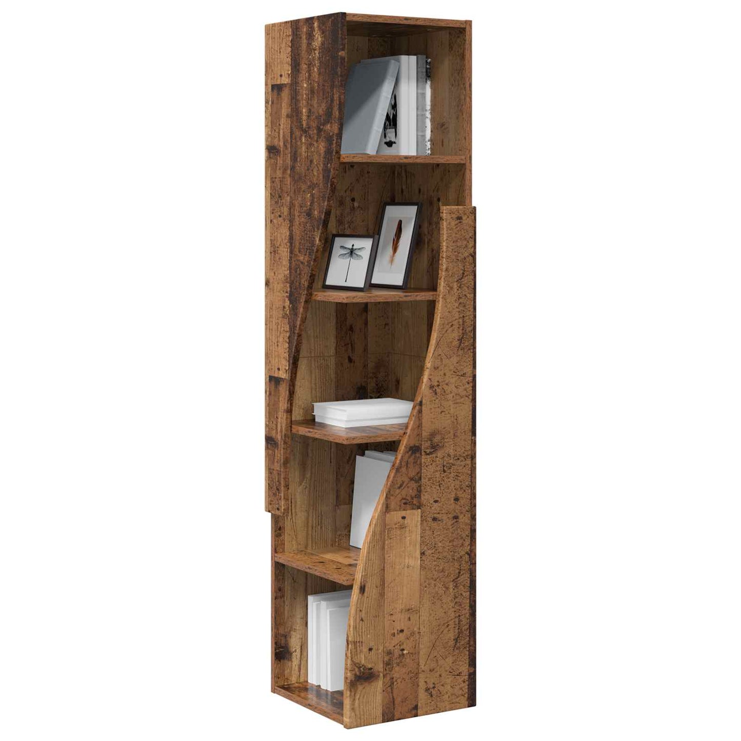 vidaXL Γωνιακό Ντουλάπι 32x32x140εκ Επεξεργασμένο Ξύλο Παλιό ξύλο