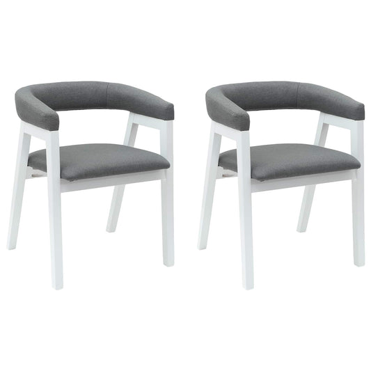 vidaXL Καρέκλες φαγητού 2 pcs Λευκό 54 x 57 x 73 εκ