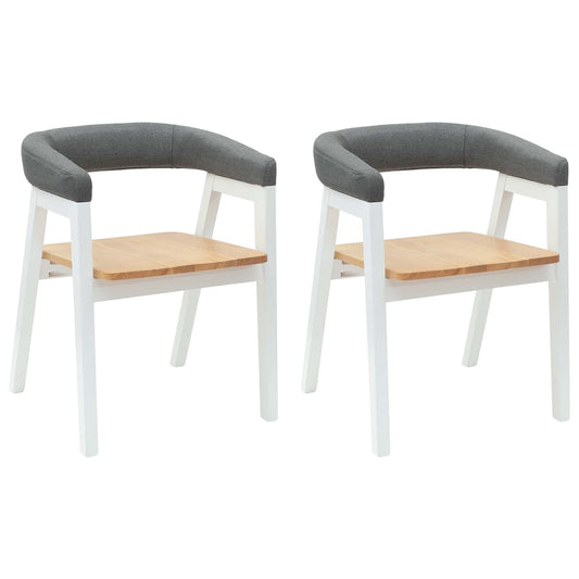 vidaXL Καρέκλες φαγητού 2 pcs Λευκό 54 x 57 x 73 εκ