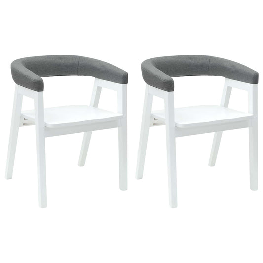 vidaXL Καρέκλες φαγητού 2 pcs Λευκό 54 x 57 x 73 εκ