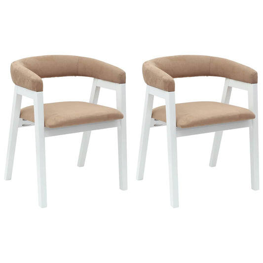 vidaXL Καρέκλες φαγητού 2 pcs Λευκό 54 x 57 x 73 εκ