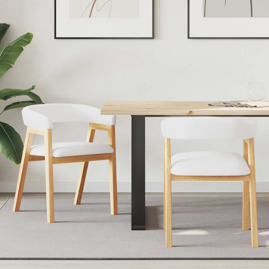 vidaXL Καρέκλες φαγητού 2 pcs Φυσικό 54 x 57 x 73 εκ