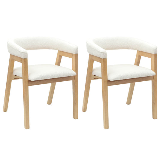 vidaXL Καρέκλες φαγητού 2 pcs Φυσικό 54 x 57 x 73 εκ