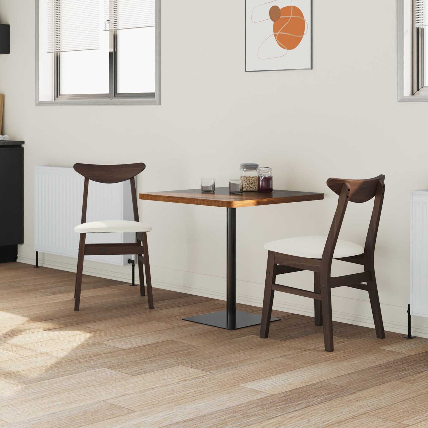 vidaXL Καρέκλες φαγητού 2 pcs Ανοιχτό καφέ 42 x 47.5 x 81 εκ