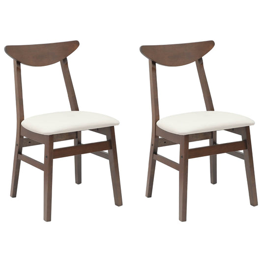 vidaXL Καρέκλες φαγητού 2 pcs Ανοιχτό καφέ 42 x 47.5 x 81 εκ