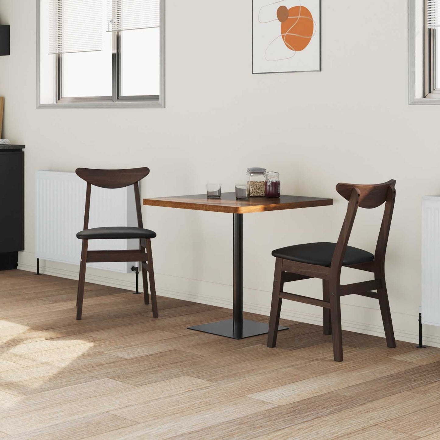 vidaXL Καρέκλες φαγητού 2 pcs Ανοιχτό καφέ 42 x 47.5 x 81 εκ