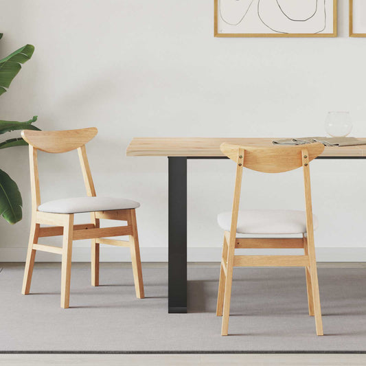 vidaXL Καρέκλες φαγητού 2 pcs Φυσικό 42 x 47.5 x 81 εκ