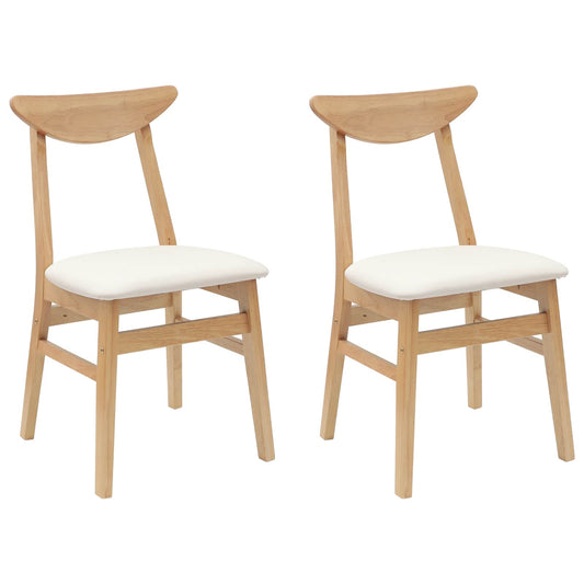 vidaXL Καρέκλες φαγητού 2 pcs Φυσικό 42 x 47.5 x 81 εκ
