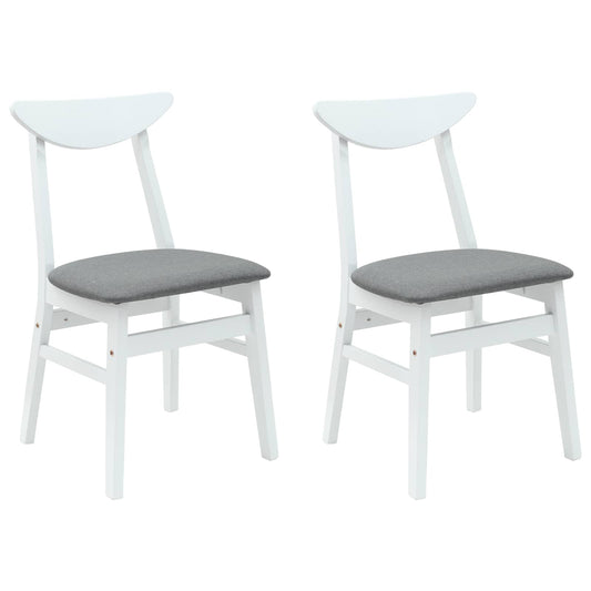 vidaXL Καρέκλες φαγητού 2 pcs Λευκό 42 x 47.5 x 81 εκ